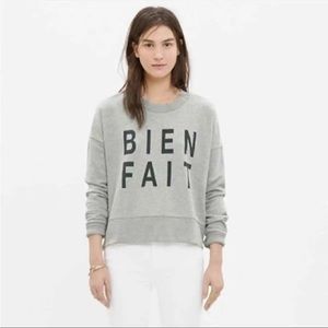 Madewell Bien Fait grey sweatshirt